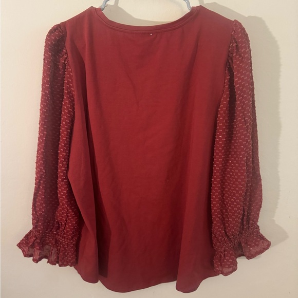 NWT Chico's Women’s Red Blouse  Size 3 - Picture 2 of 6